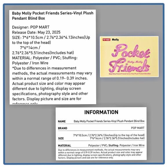 Pop Mart Baby Molly Pocket of Friends Feeling Blue - Picture 11 of 16